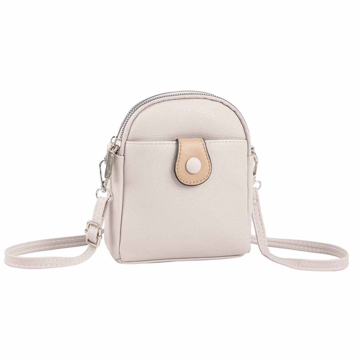 ITALYSHOP24 Schultertasche Damen Tasche Minibag Umhängetasche Geldbörse Handytasche Crossover, Brusttasche Bodybag Crossbody Hüfttasche Clutch leicht Gewicht