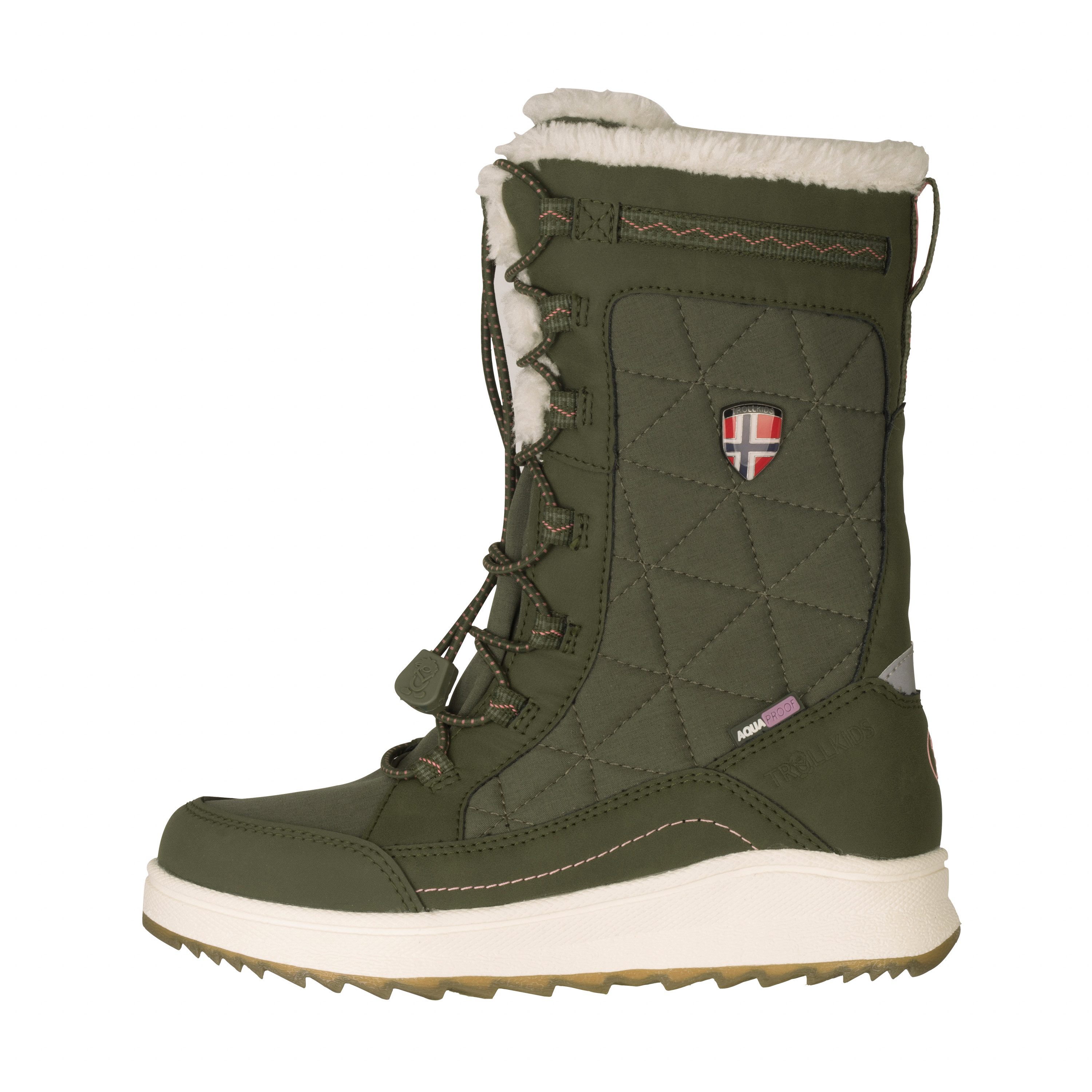 TROLLKIDS GIRLS ARENDAL WINTER BOOTS PRO Winterstiefel wasserdicht, mit profiliertem Gummi-Laufsohlenmaterial, für Kinder