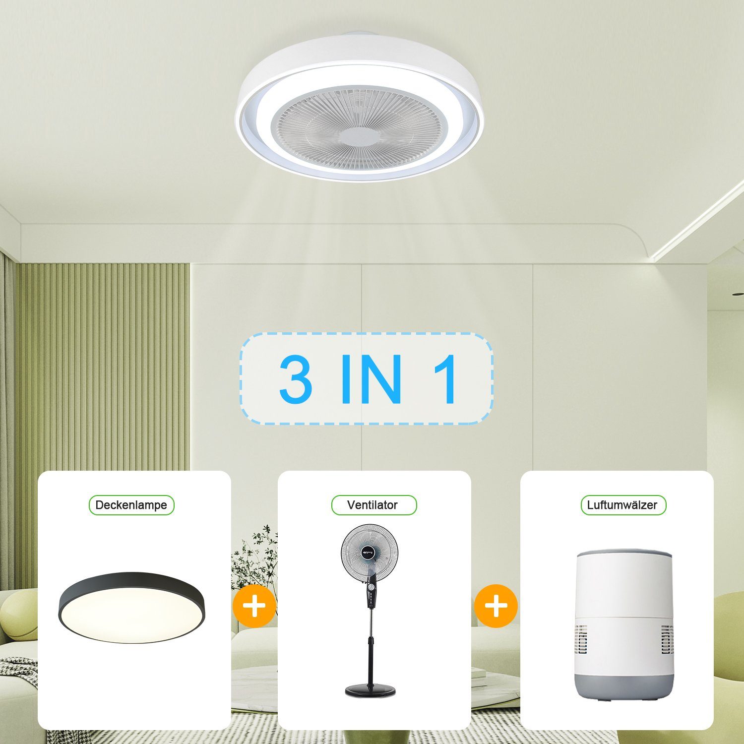 Nettlife Deckenventilator mit Licht und Fernbedienung günstig online kaufen
