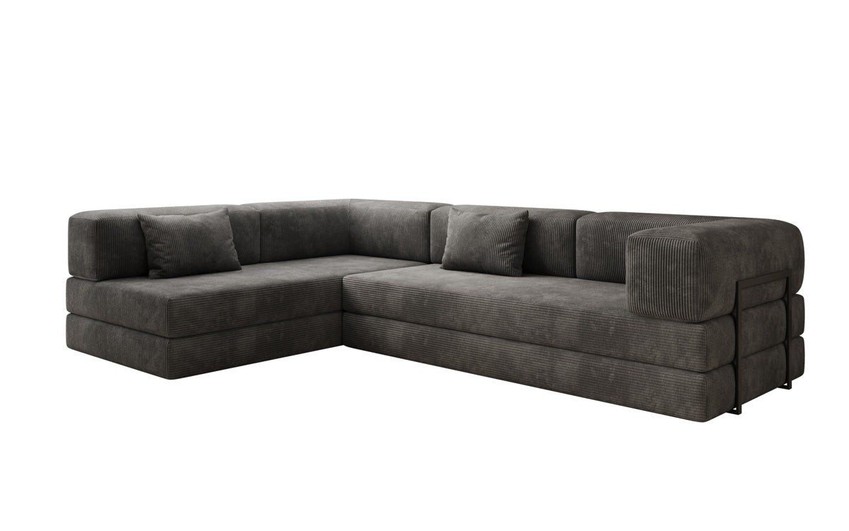 Luxusbetten24 Sofa Designer Sofa Lazy L, mit Aufklappfunktion und Cordbezug günstig online kaufen