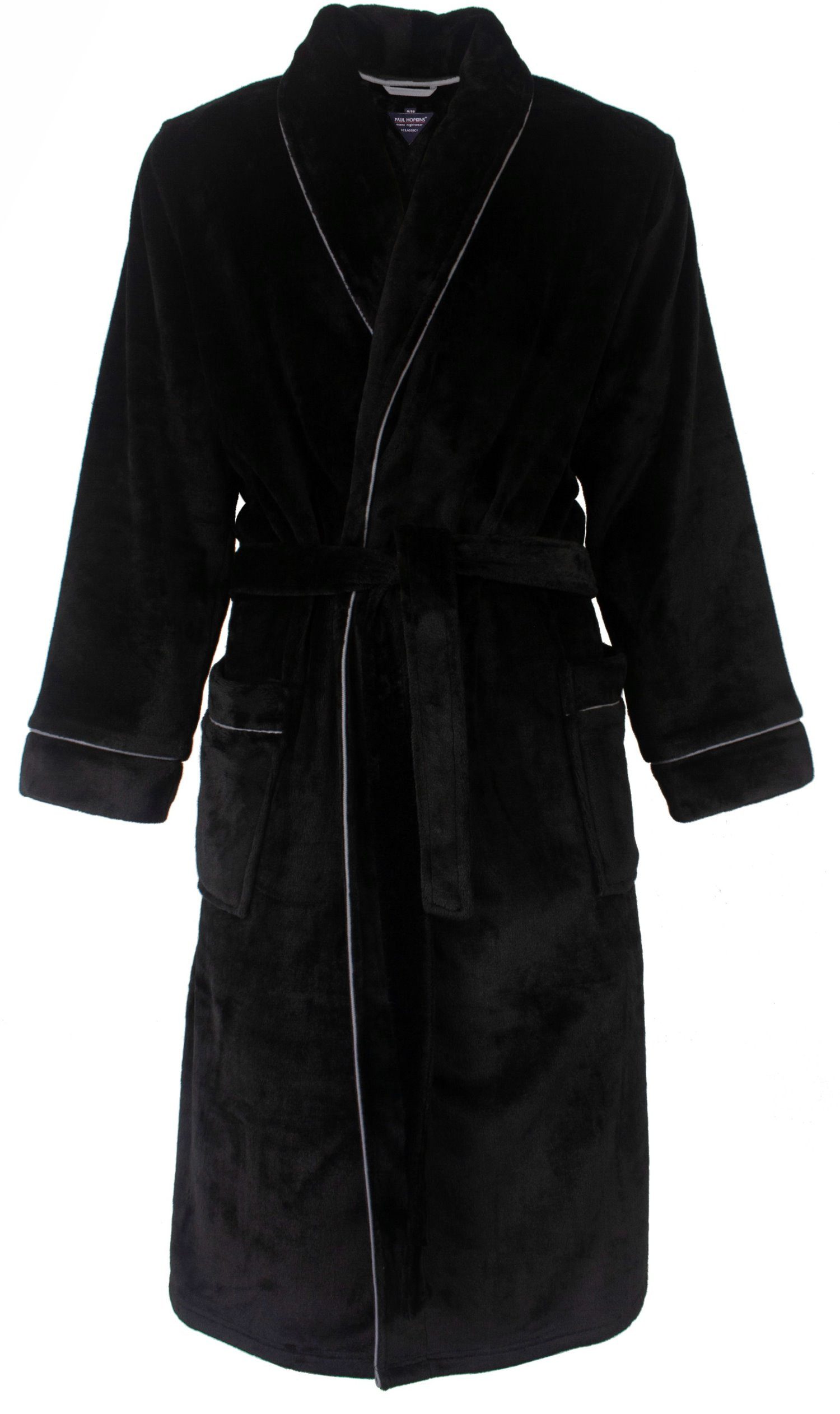 Paul Hopkins Herrenbademantel Herren Morgenmantel, Midi, Polyester, Schalkr günstig online kaufen