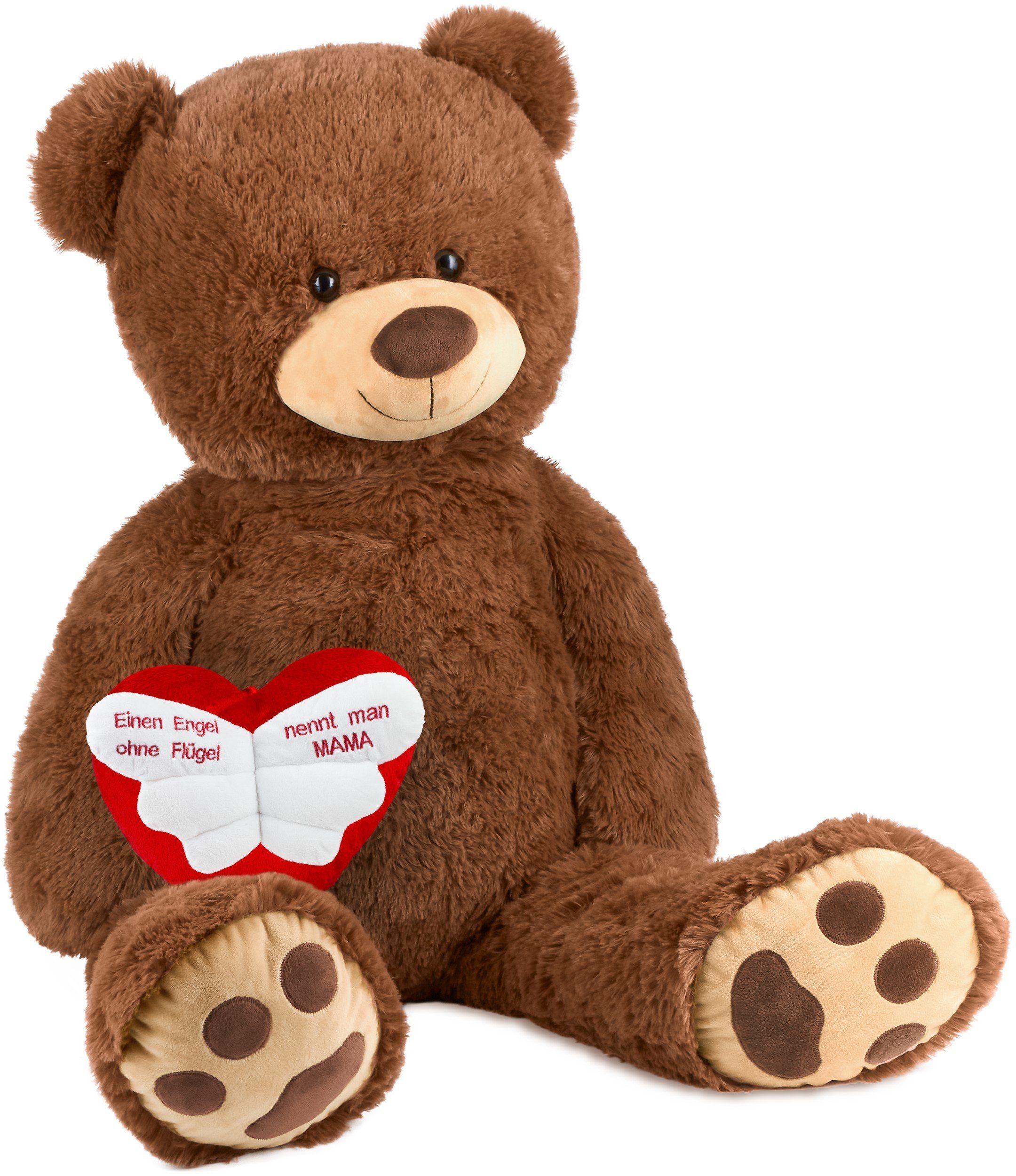 Herzkissen mit XXL Teddy 100 cm Kuscheltier Bär Plüsch Kissen Teddybär 