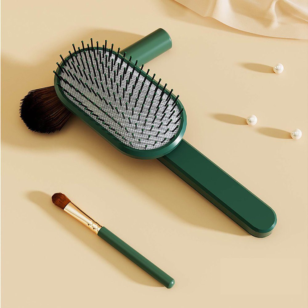 das ohne Haarstyling Grün Bürste mit Haarbürste SCOMAKE Massage-Pins Haarstyling 1-tlg., Haarbürste für tägliche Ziepen,