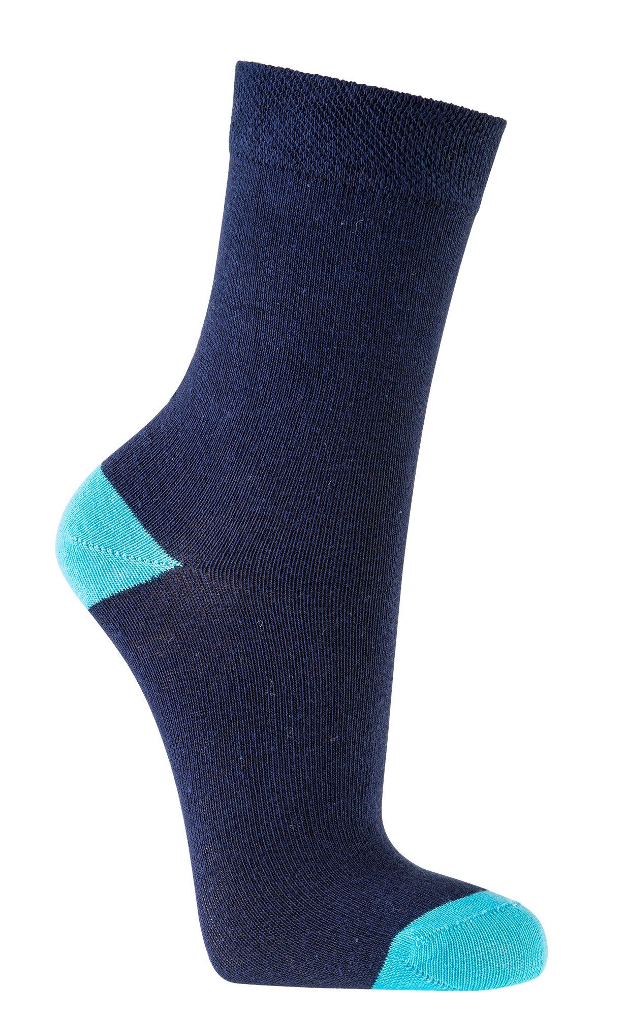 Socken 6 Paar Kinder Socken für Mädchen & Jungen, kräftige GUTE LAUNE FARBEN