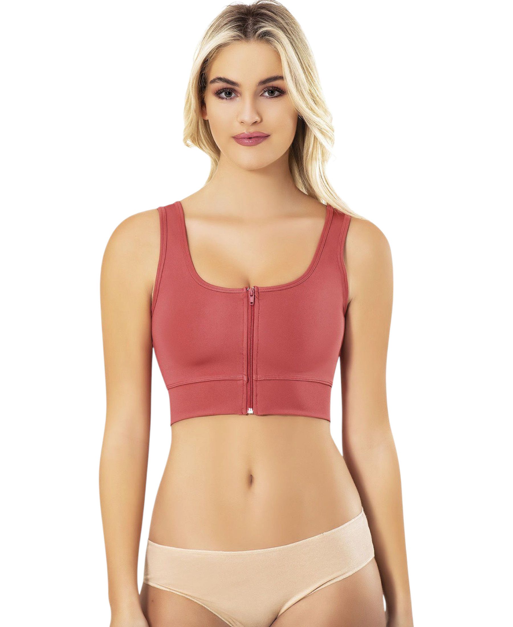 fashionshowcase Bustier Damen Sport-Top mit Frontreißverschluss & herausneh günstig online kaufen