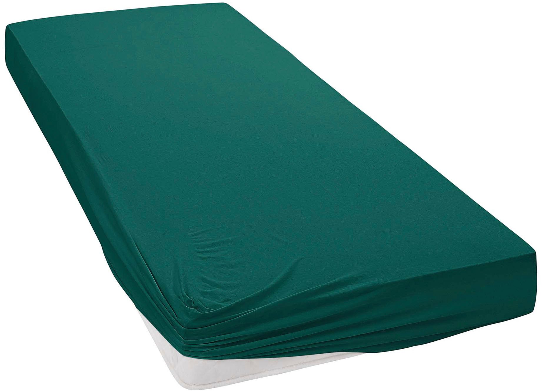 Janine Spannbettlaken ELASTIC 5002 Jersey Bettlaken mit Elasthan, 190 g/m², Jersey-Elasthan, Gummizug: rundum, (1 Stück), für Matratzen bis 35 cm Höhe, 95% Baum – Bild 2 von 5