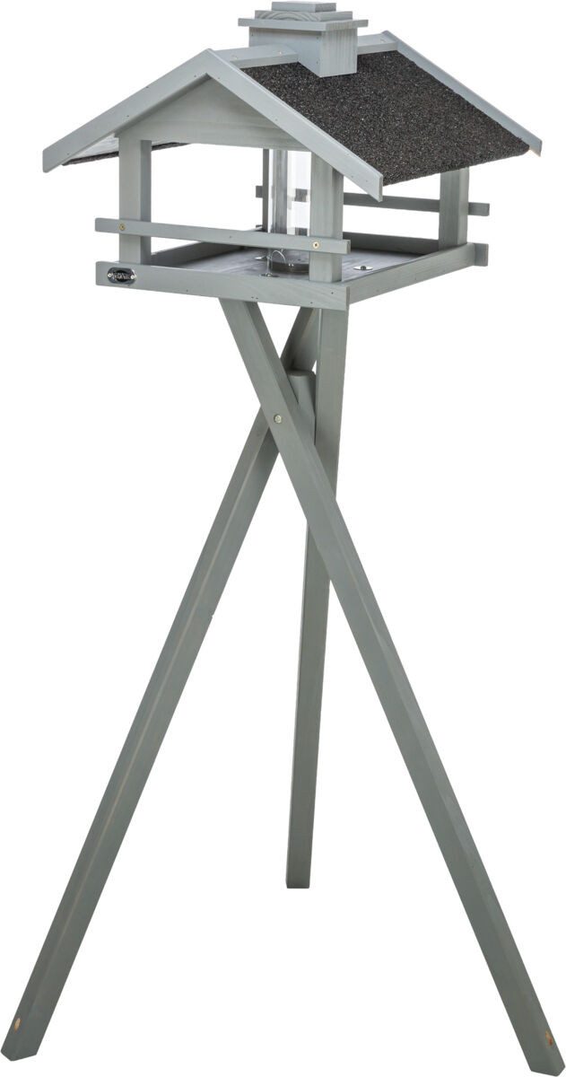 TRIXIE Vogelhaus Futterhaus - grau - 49 × 34 × 45 cm/1,34 m