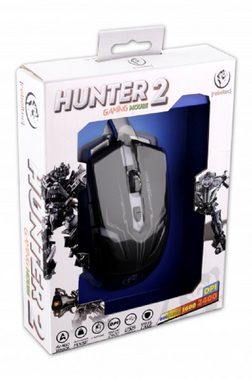 Rebeltec Optische PC Gaming Maus Hunter 2 2400 DPI 6 Tasten Gaming-Maus