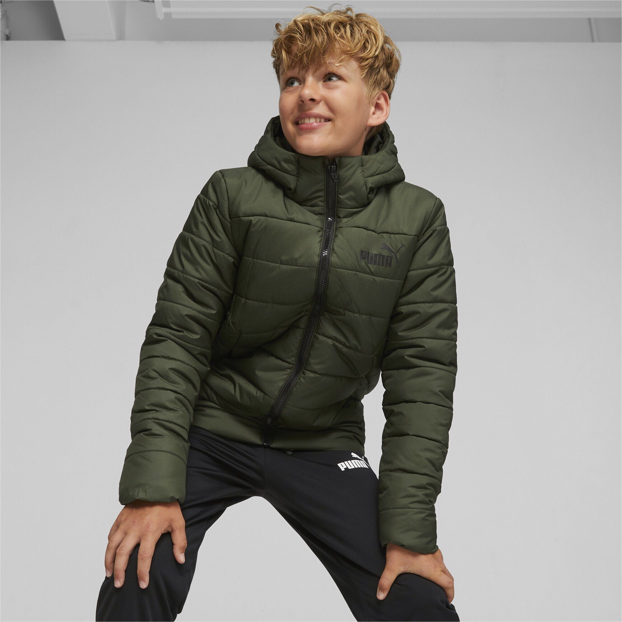 PUMA Winterjacke Myrtle Essentials Green Jacke Jungen