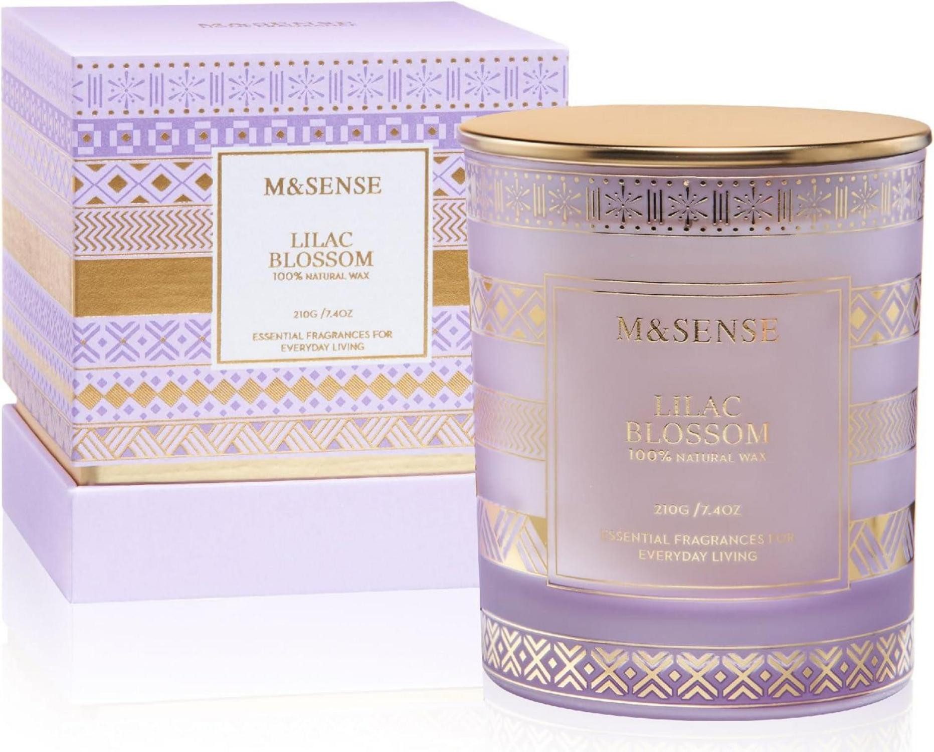 Duftkerze Fliederblüte Sojakerzen für Zuhause duftend 210g Aromatherapie Kerze