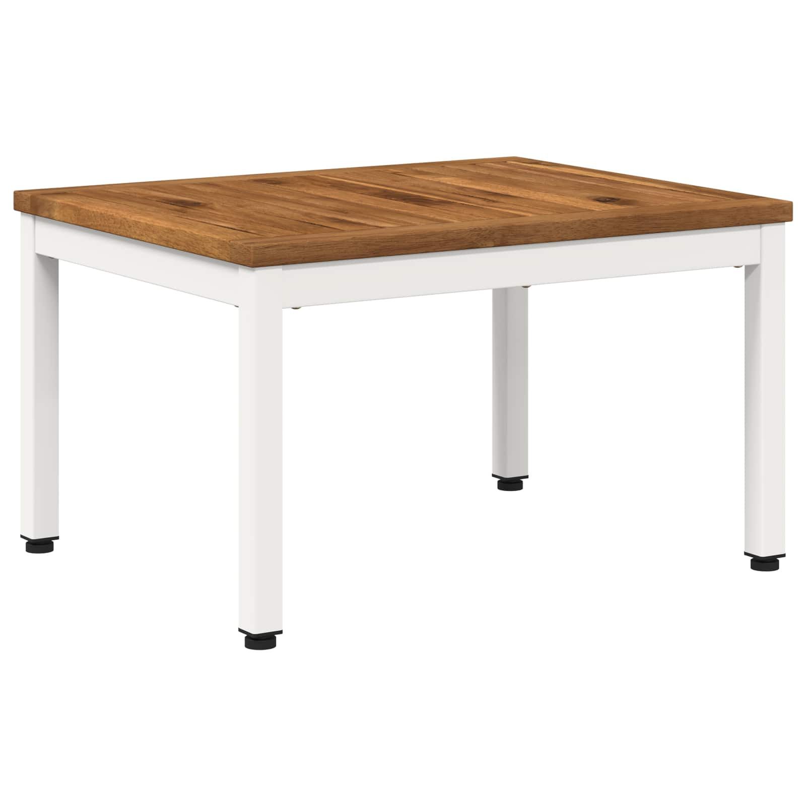 vidaXL Couchtisch 49 x 605 x 36 cm Couchtisch Natürlich und Weiß 49x60,5x36 cm