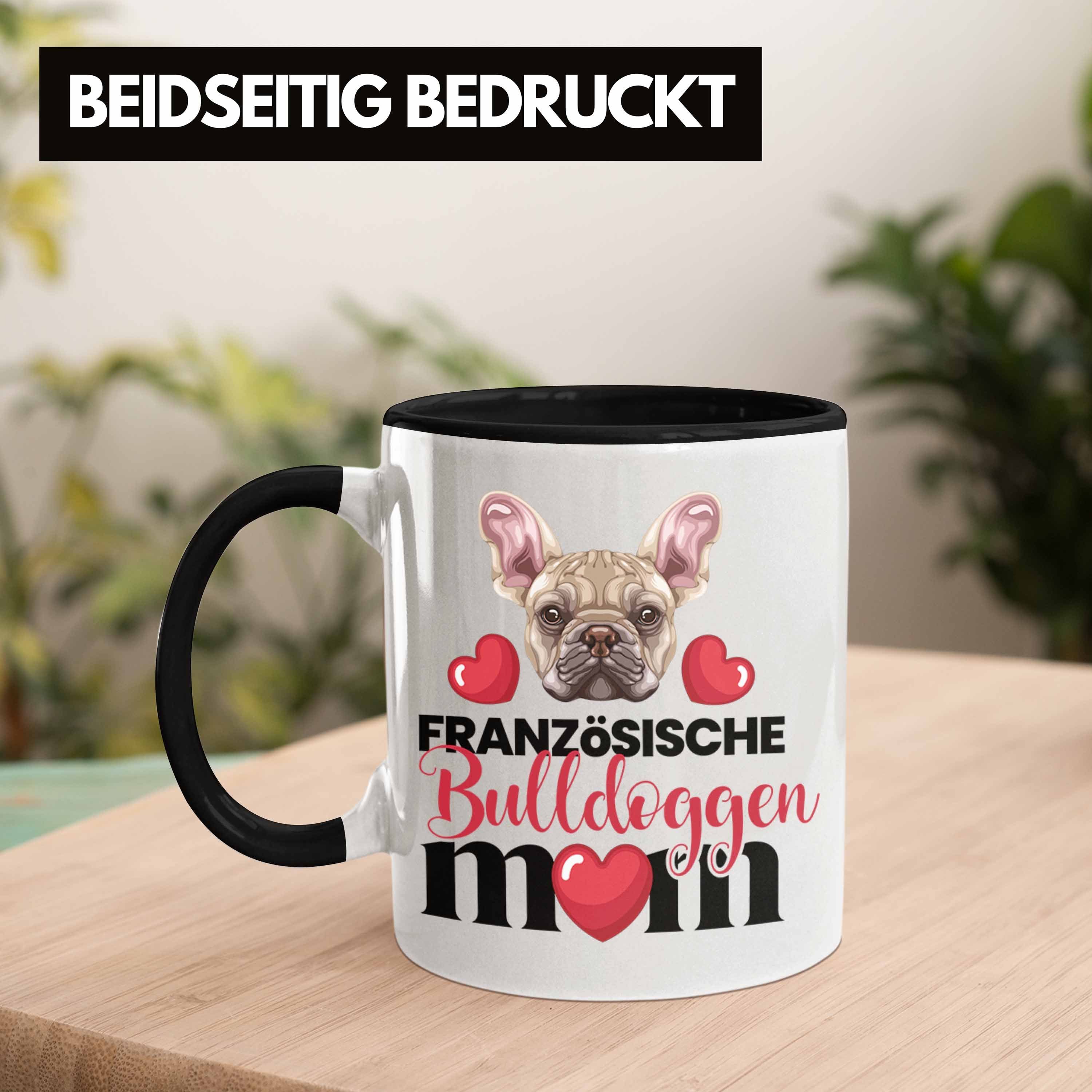Trendation Tasse Französische Bulldogge Besitzer Geschenk Lustiger Schwarz Mom Tasse Mama Spruc