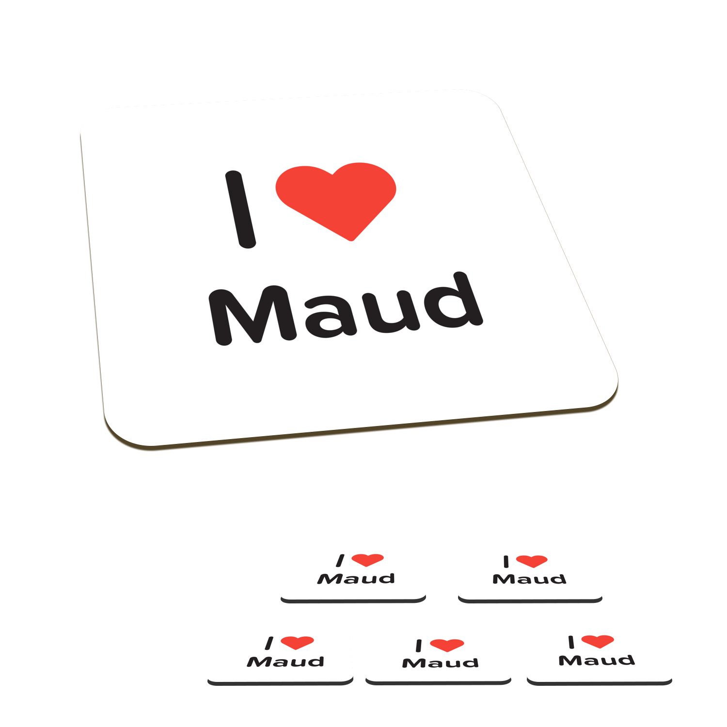 Maud Tasse Glasuntersetzer Glasuntersetzer, - liebe Tischuntersetzer, Ich 6-tlg., für Untersetzer, MuchoWow Korkuntersetzer, Gläser, - Zubehör Mädchen,