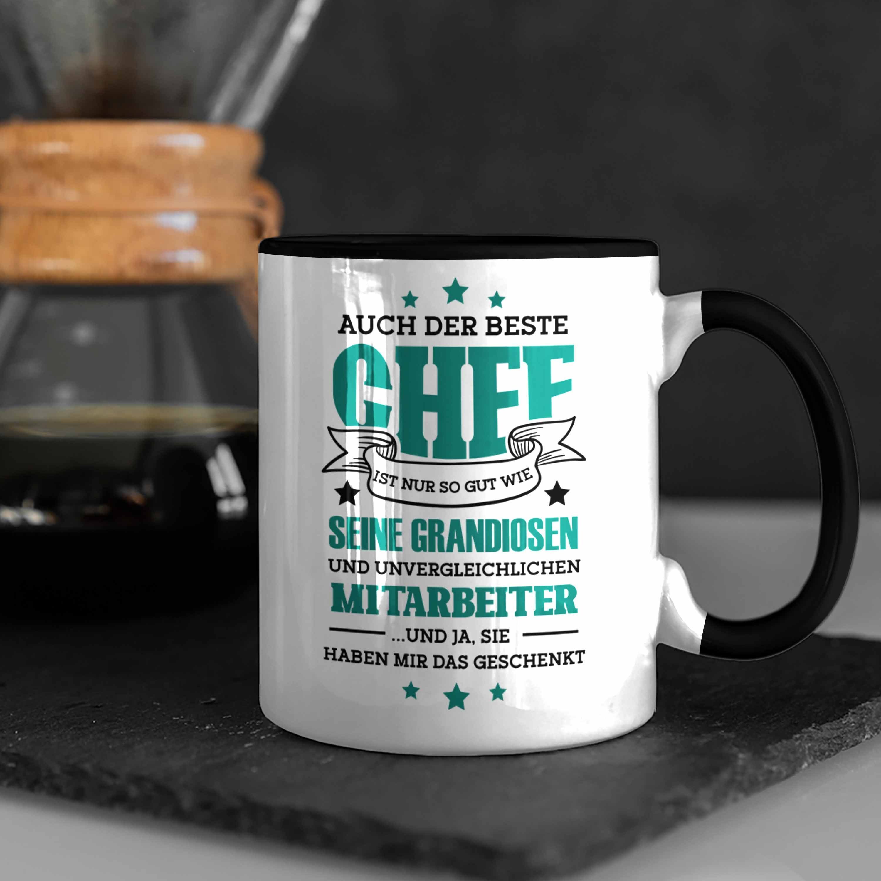 für Spruch Mitarbeitern Tasse Kaffeetasse Chef Geschenk Trendation Tasse von Schwarz