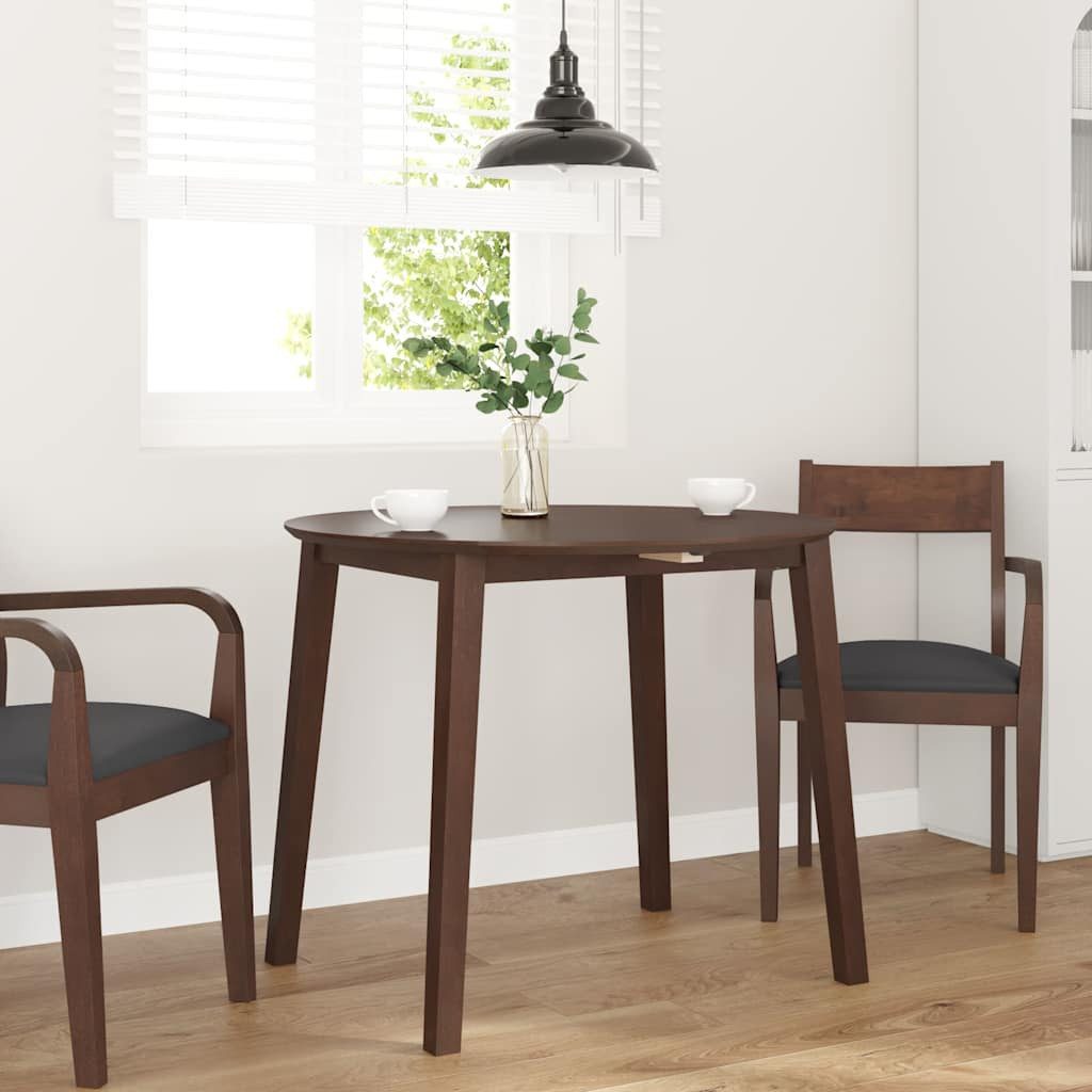 vidaXL Esstisch Esstisch Braun Massivholz Gummibaumholz günstig online kaufen