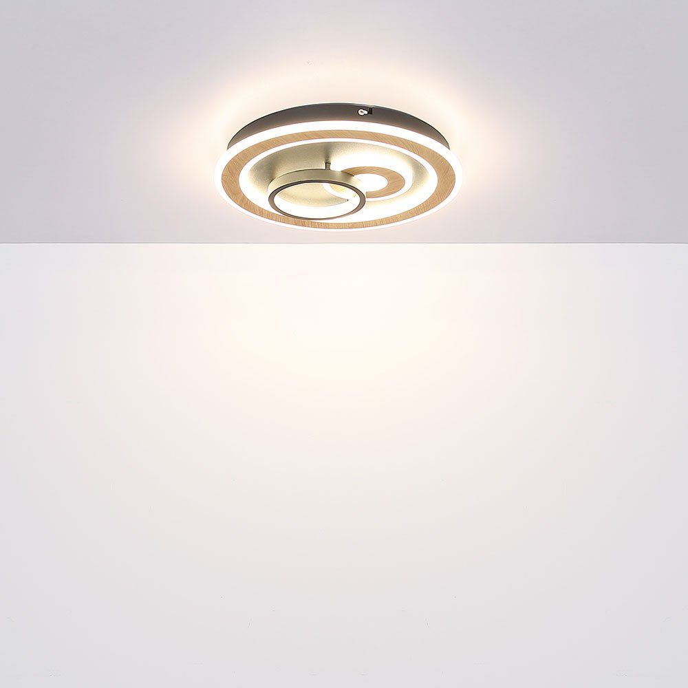 dimmbar Smartlight Tageslichtweiß, Deckenlampe LED-Leuchtmittel fest Wohnzimmerleuchte Warmweiß, Deckenleuchte, LED App Kaltweiß, LED verbaut, Neutralweiß, etc-shop Fernbedienung