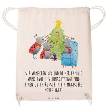 Mr. & Mrs. Panda Sporttasche Weihnachten Smörle - Transparent - Geschenk, Stoffbeutel, Advent, Wei (1-tlg), Design trifft Funktion