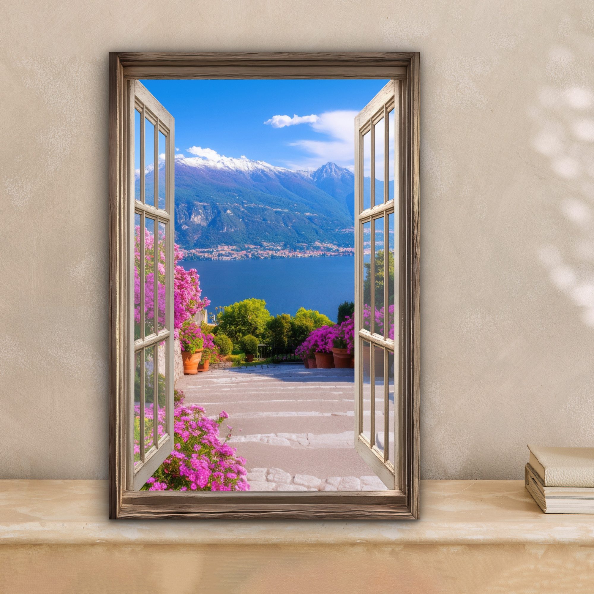 OneMillionCanvasses® Leinwandbild Durchblick - Berg - Landschaft - Ausblick günstig online kaufen