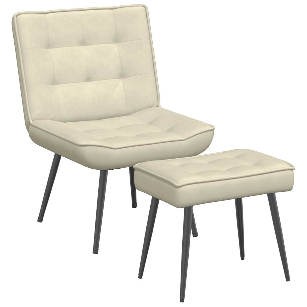 vidaXL Relaxsessel Relaxsessel mit Hocker Creme günstig online kaufen