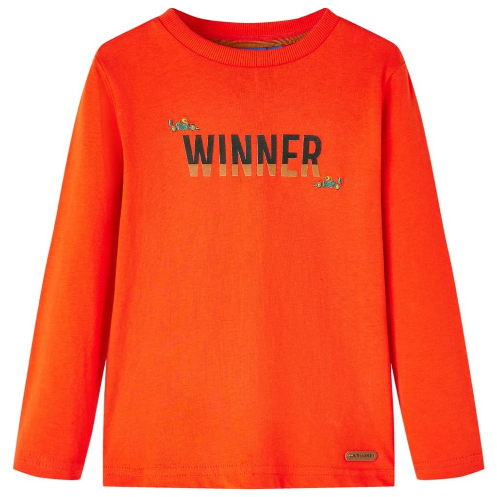 Langarmshirt Kinder-Langarmshirt Hellorange 116