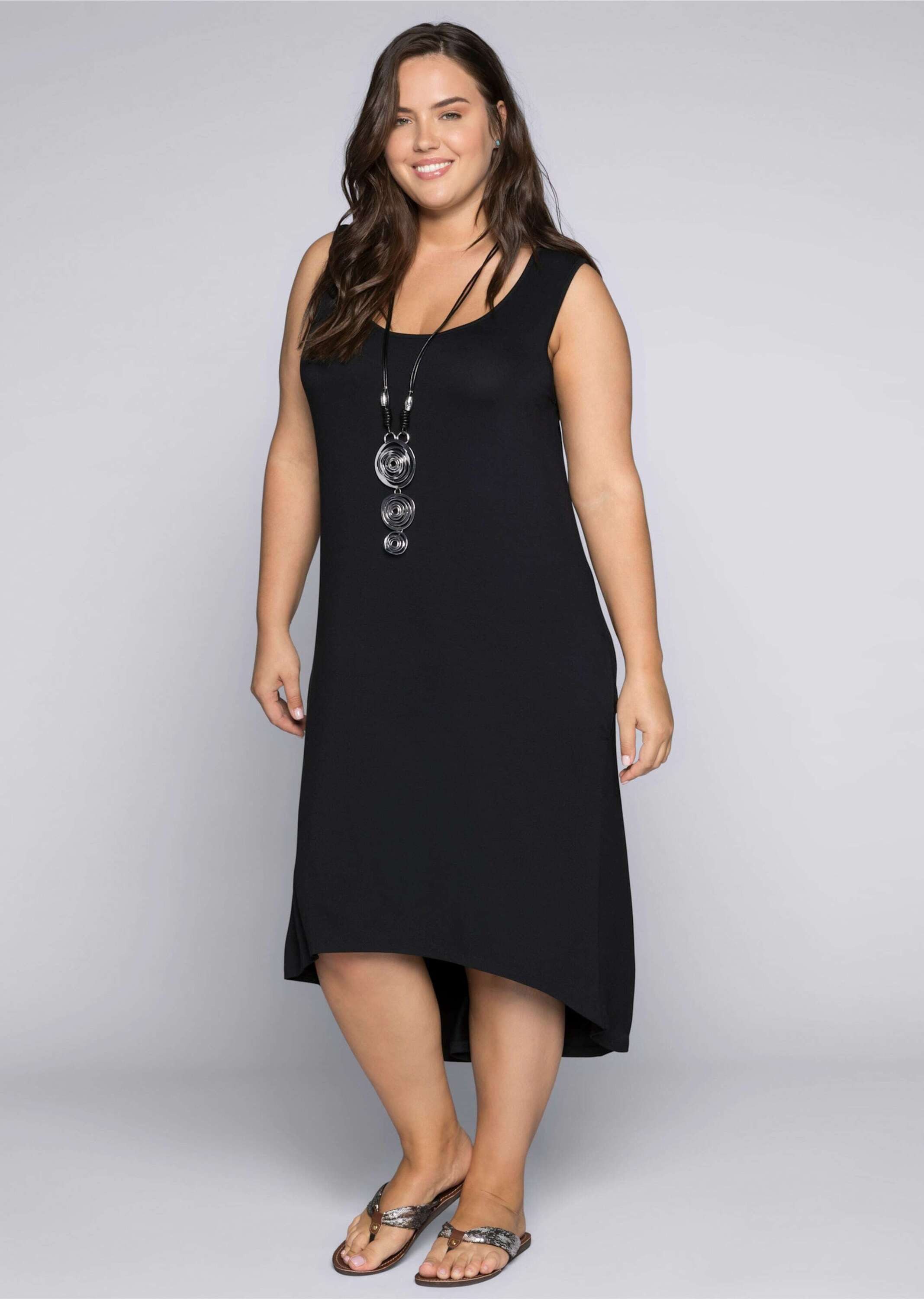 Sheego Strandkleid Strandkleid Ärmellos