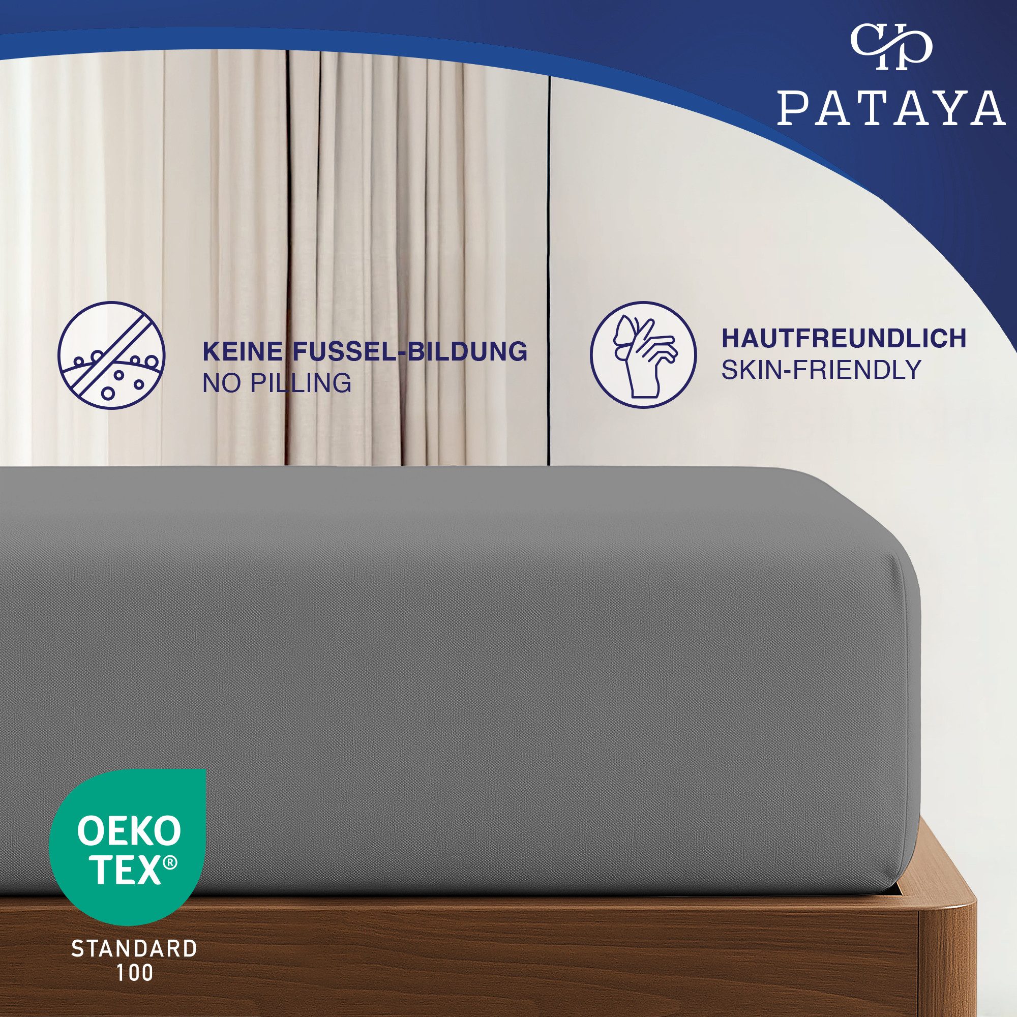 Pataya Spannbettlaken Jersey Bettlaken, bis zu 25cm Höhe, (1 Stück), Premiu günstig online kaufen