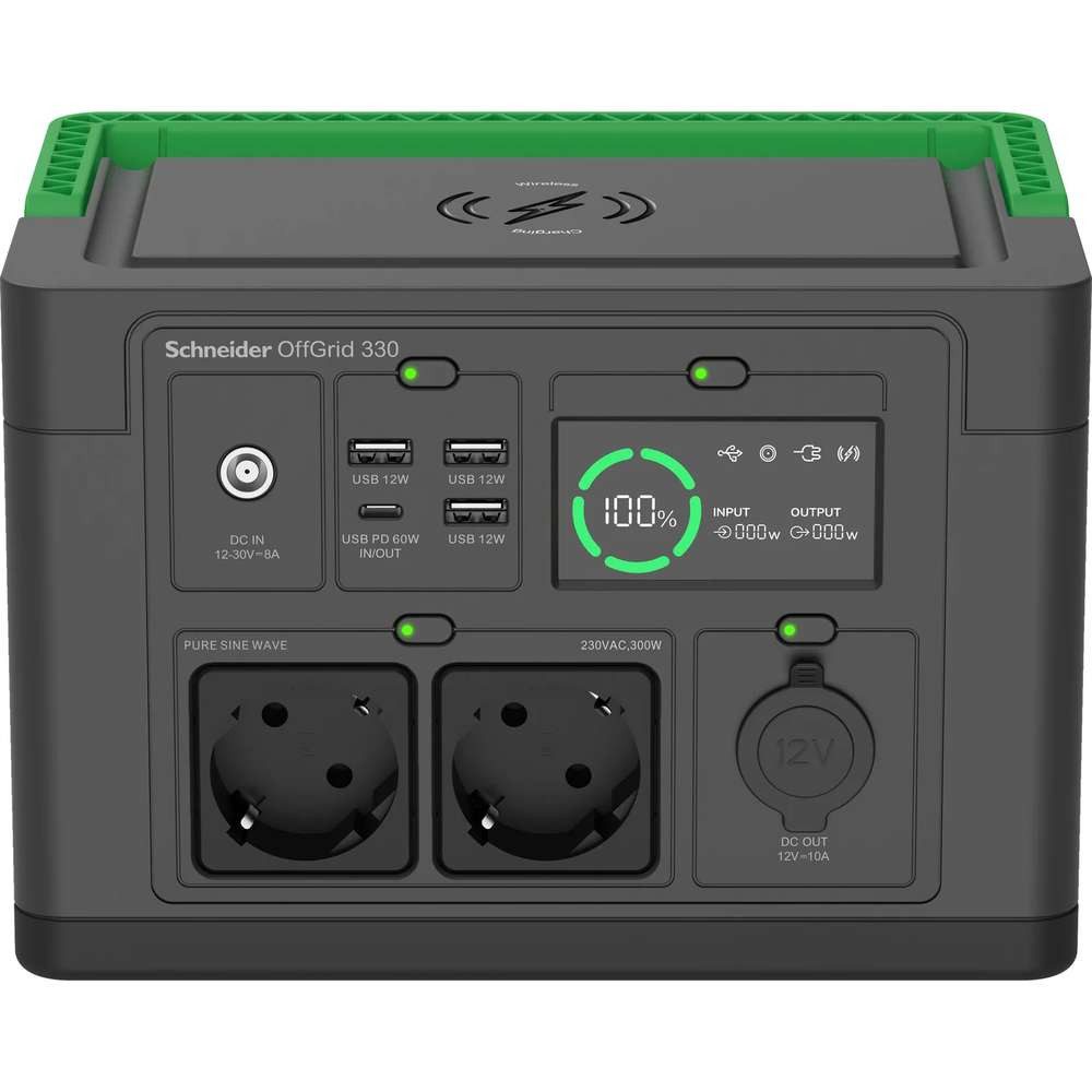APC APC SE OffGrid Portable Power Station 330 – Li-Ionen-Akku, LCD Stromkabel