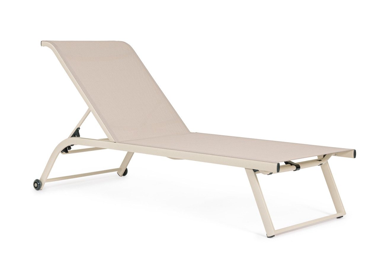 Bizzotto Gartenliege Taylor 2er-Set mit Rollen, Whsiper, verstellbare Rückenlehne (4 Positionen) & Rollen