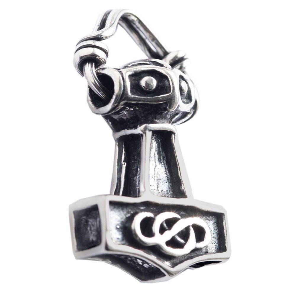 Kettenanhänger Thors Hammer beidseitig Schmuck Anhänger 925er Silber - Thorhammer -