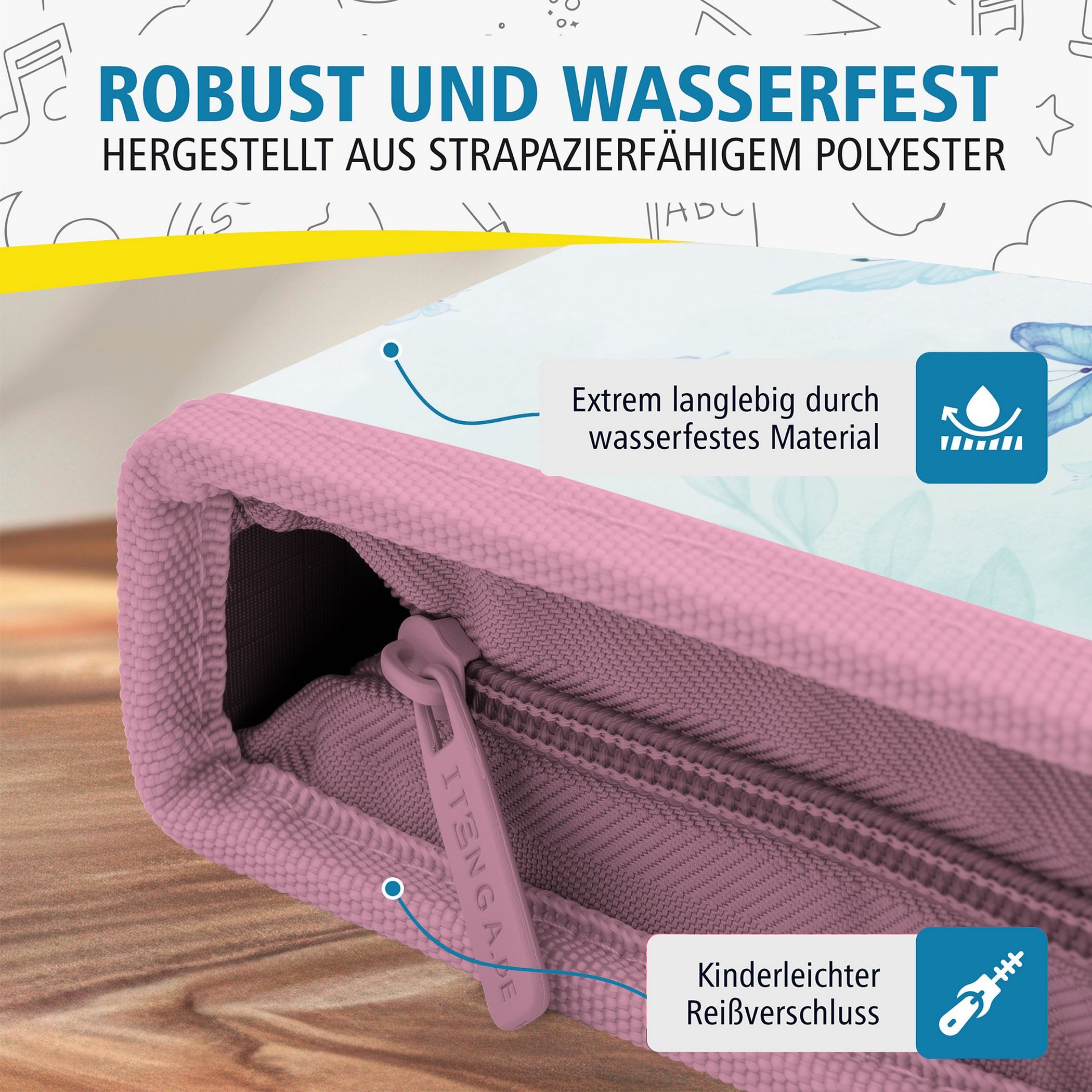 itenga Federmäppchen itenga Schüler-Etui Mäppchen Schmetterling Elara 28 teilig (gefüllt) 1