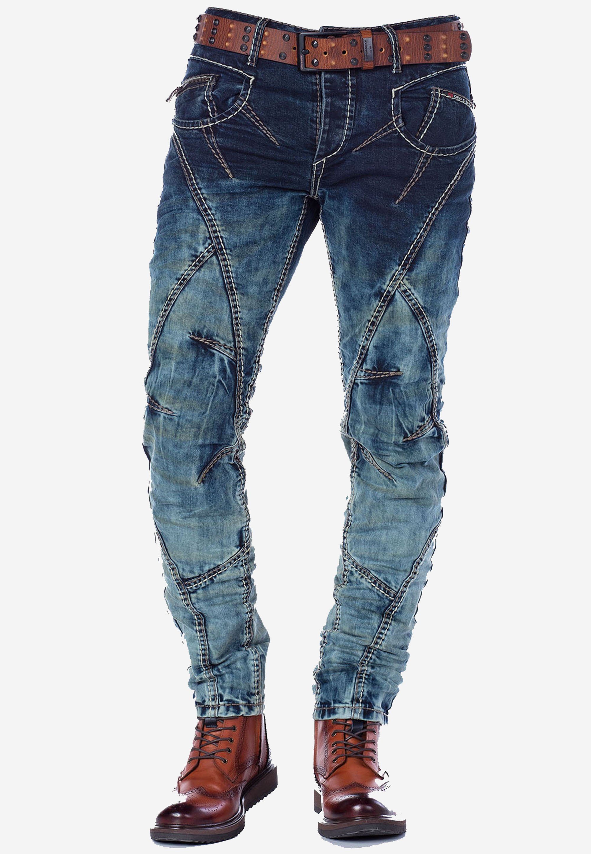 mit Cipo Slim-fit-Jeans Waschung einzigartiger & Baxx