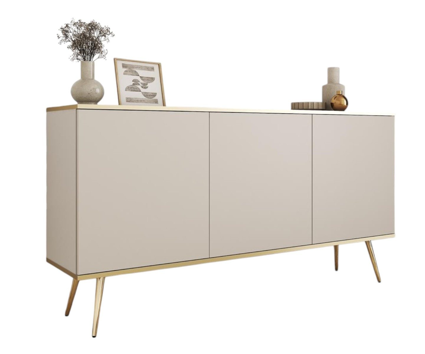 Compleo Kommode mit 3 Türen MONO, Luxus Möbel, Modern Wohnzimmer
