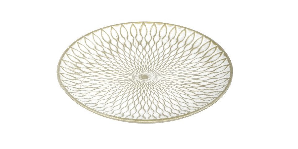 Trend Line Dekoteller TrendLine Deko Teller Ø 30 cm weiß gold