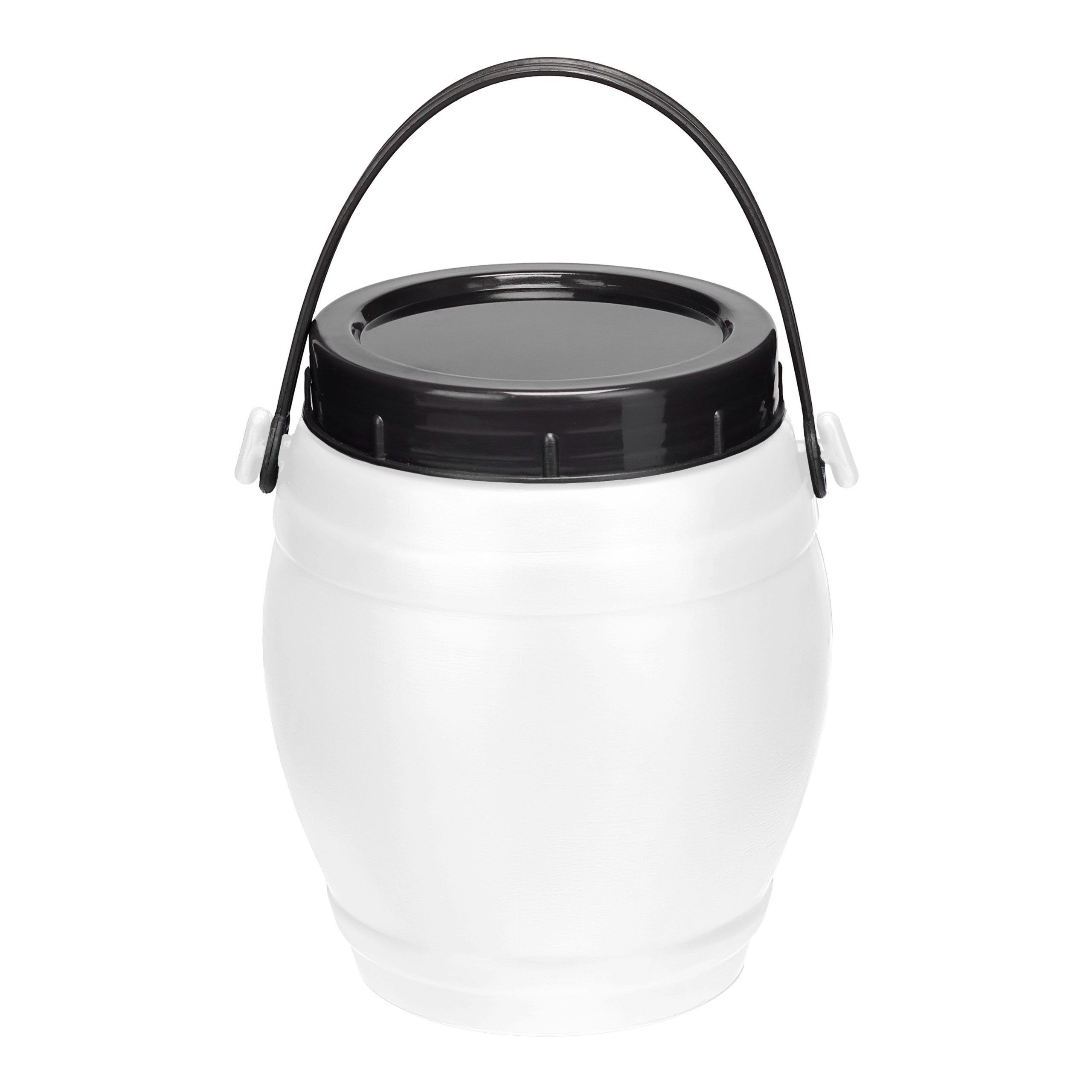 Garronda Regentonne 1,5L Behälter mit Deckel Weithalsfass BPA-frei GD-0086, Weiß, 1.5 l