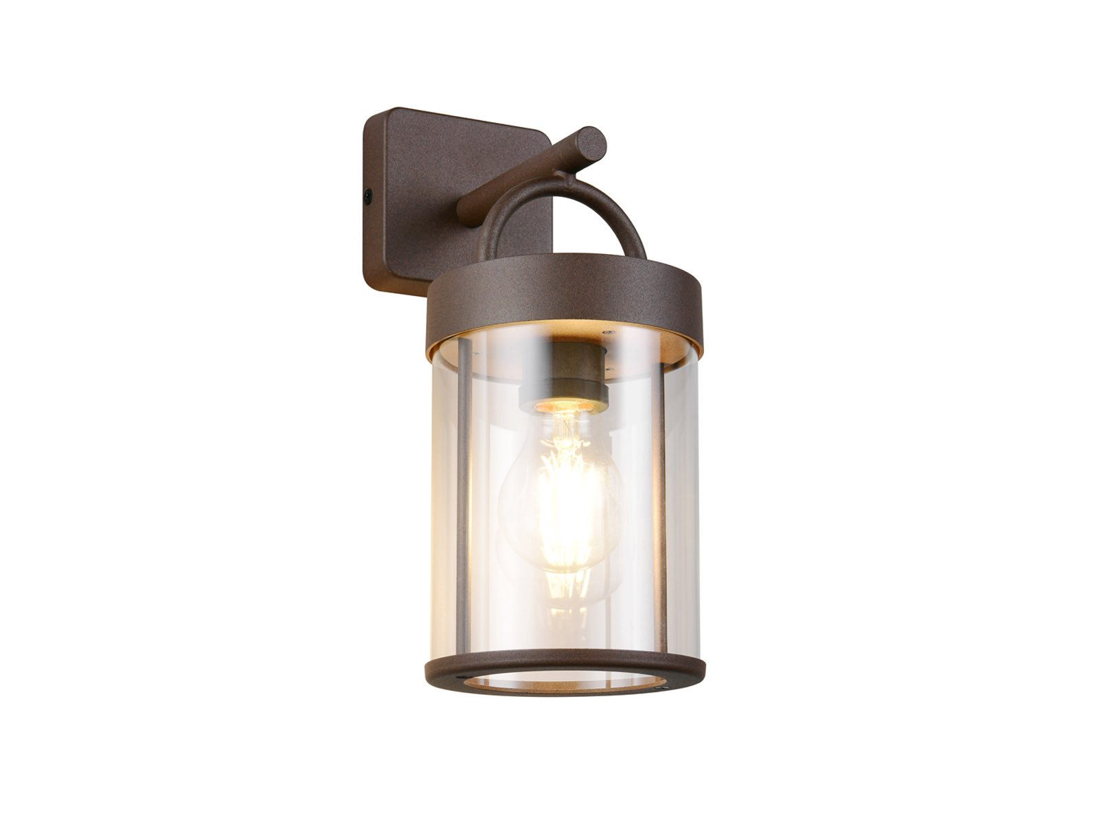 Reality Leuchten LED Außen-Wandleuchte, LED wechselbar, warmweiß, Wand-Laterne zur Fassadenbeleuchtung Hauswand aus Aluminium, Höhe 29cm