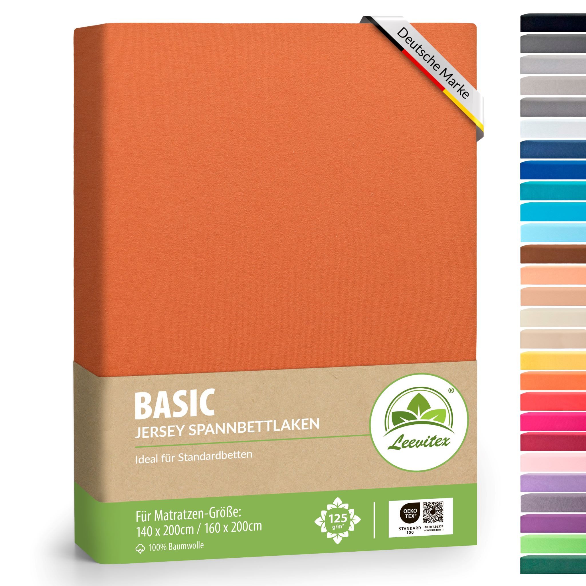 leevitex® Spannbettlaken Jersey aus 100% Baumwolle, für Kinder- & Standardm günstig online kaufen