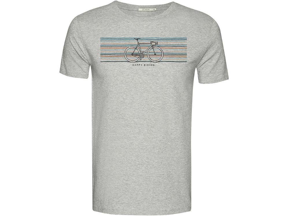 GreenBomb T-Shirt GREENBOMB Bio-Herren-T-Shirt 'Bike Happy' mit Rund