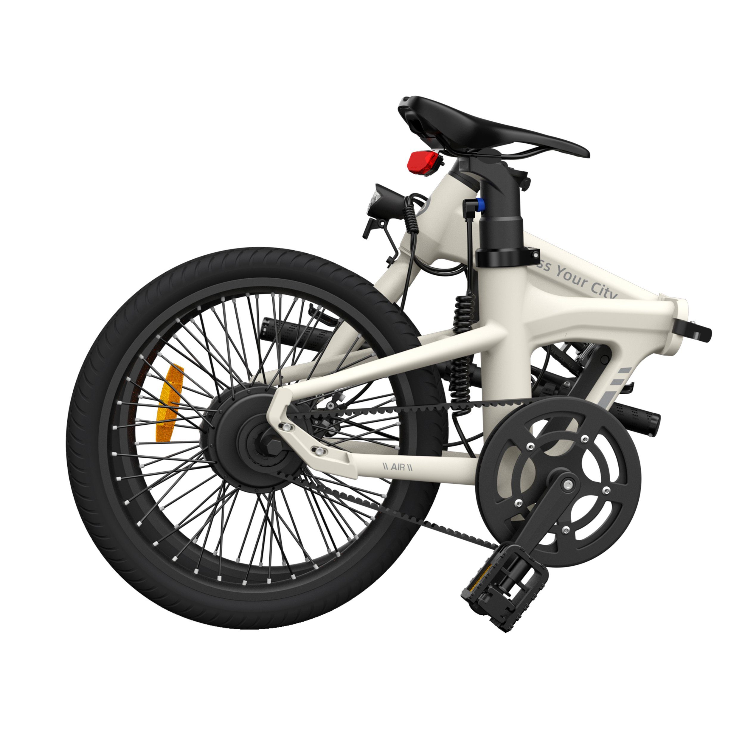 ebike 17,5 E-Bike Gang, Ultraleichtgewicht Heckmotor, 1 Weiß E-Fahrrad Air Faltbares ADO Revolution, KG, Damen/Herren,Lampe 20