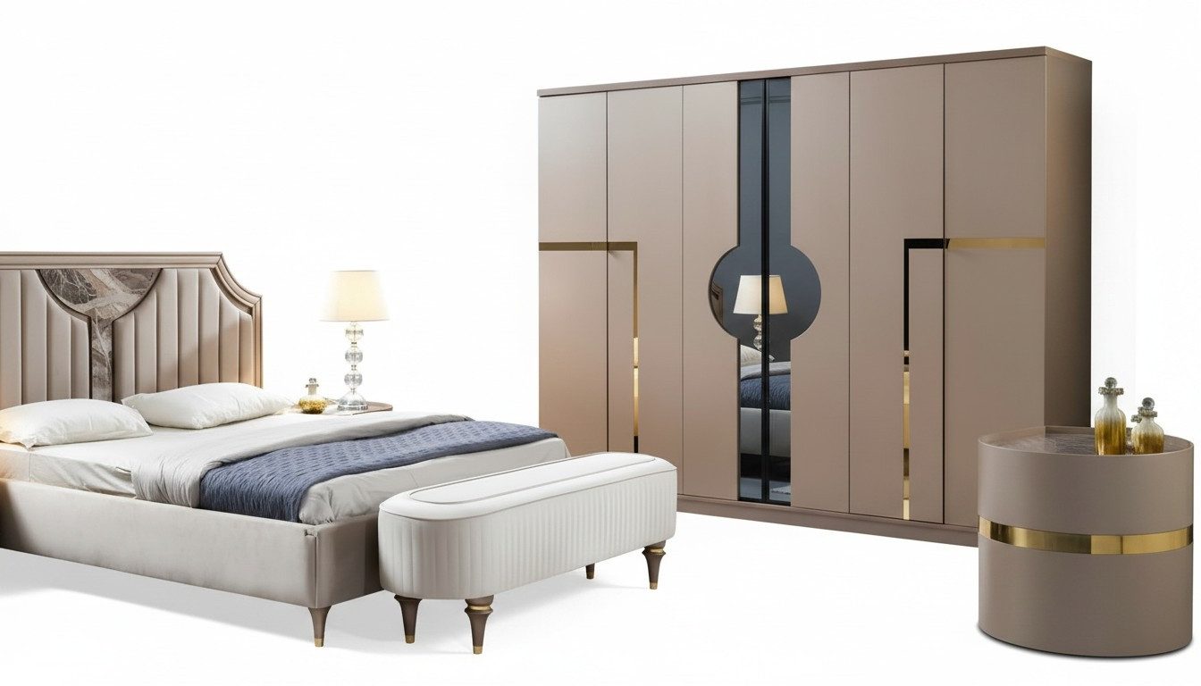 Xlmoebel Kleiderschrank Luxuriöser Holzschrank im italienischen Stil für das Schlafzimmer (Kleiderschrank, 1-St., Kleiderschrank) Made in Europa