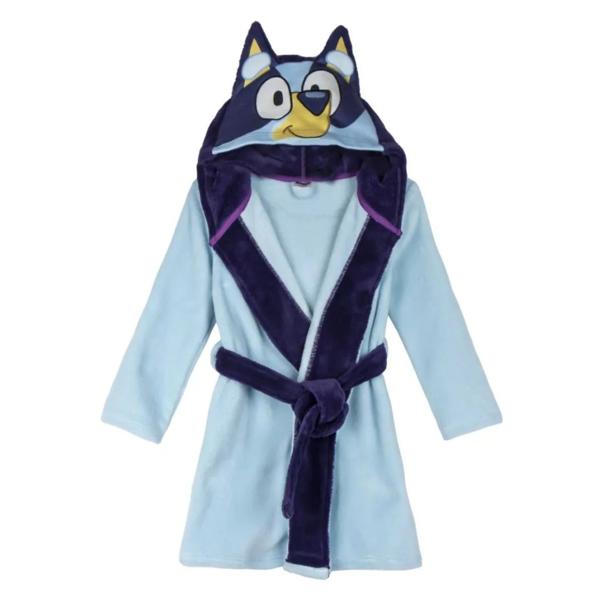 Bluey Bademantel Blauer Bademantel aus Korallenfleece für Kinder