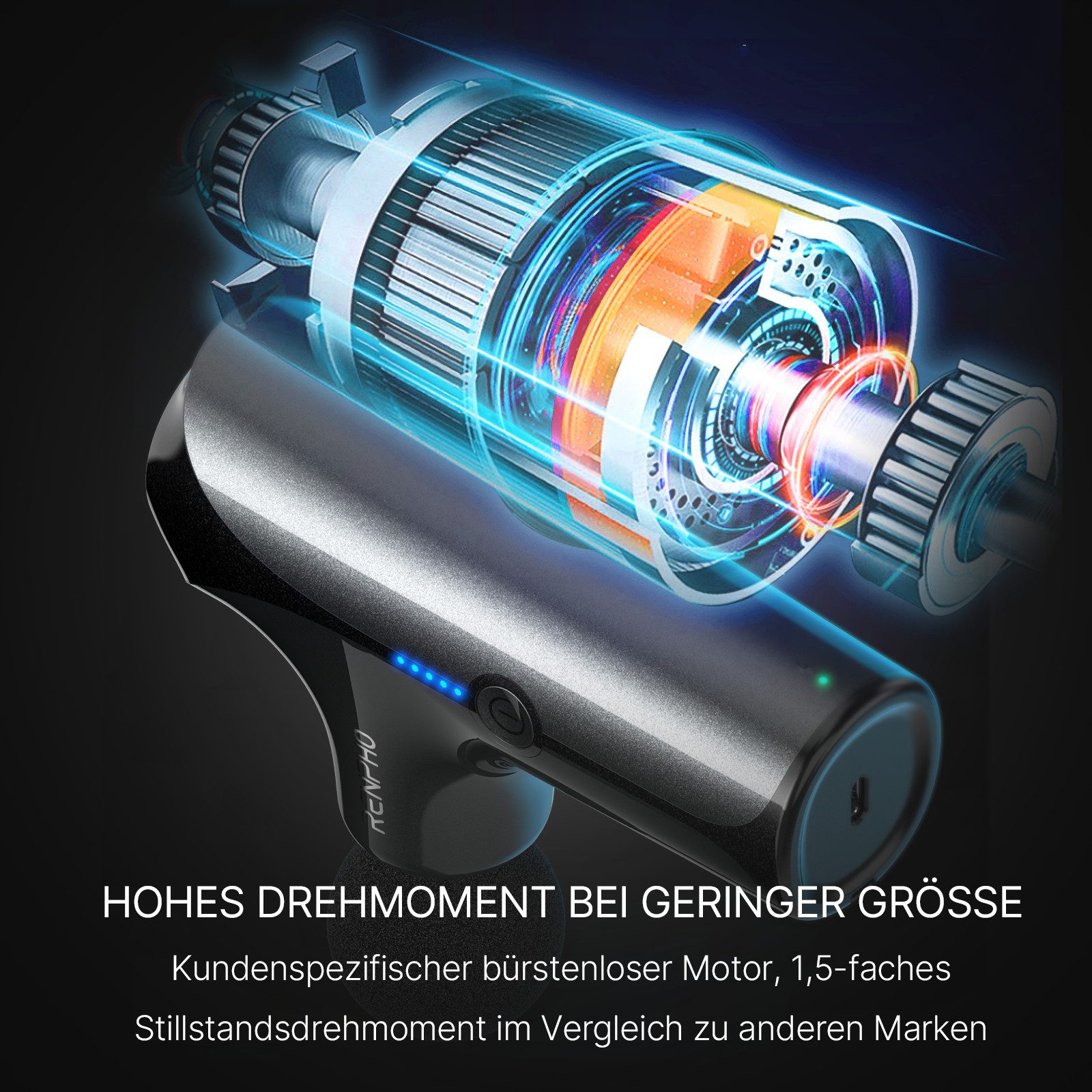 RENPHO Massagepistole Renpho Mini Massage Gun GM173, Ideal für Menschen, die viel unterwegs sind