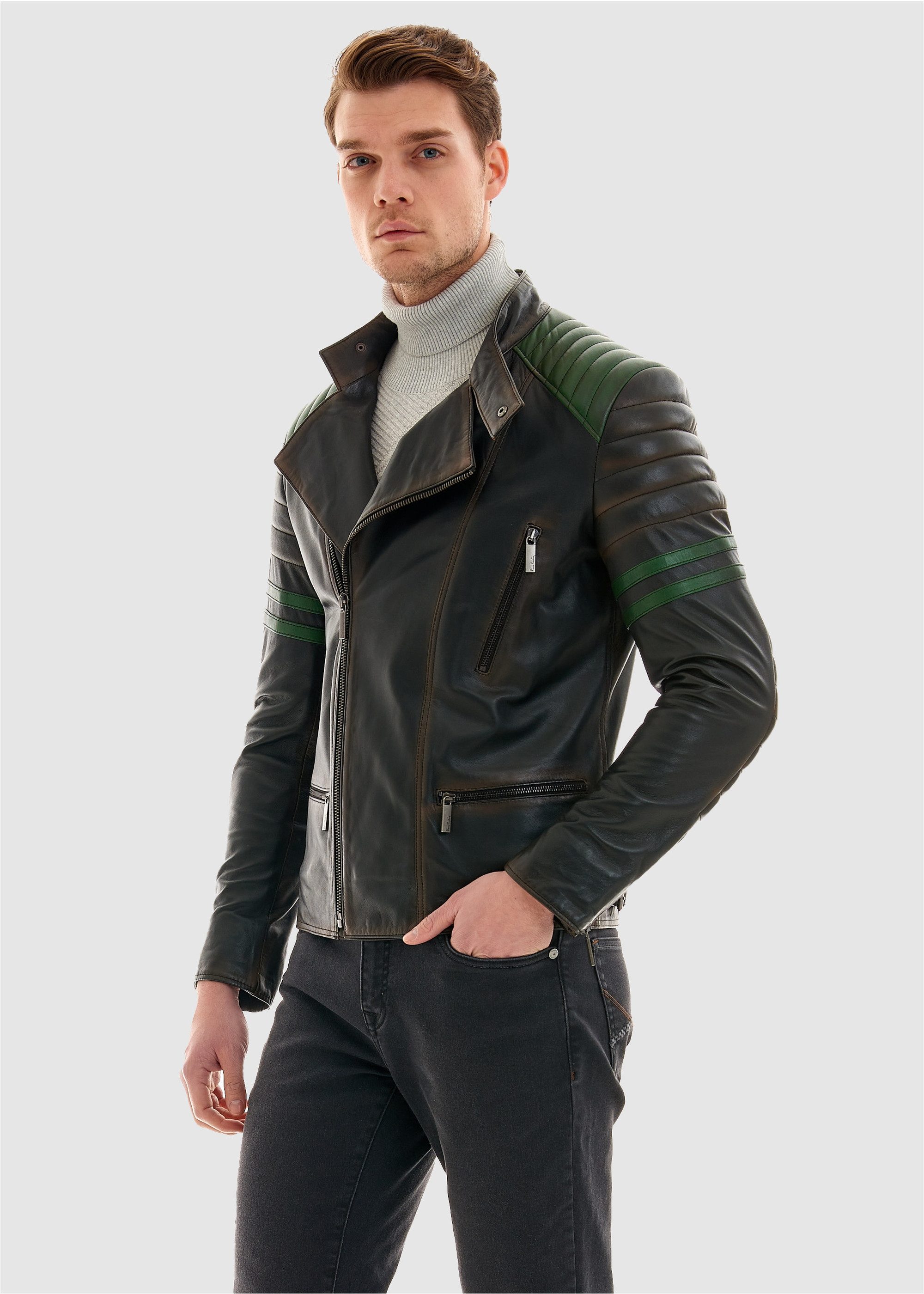 Pierre Cardin Lederjacke in tollem Stepp-Design