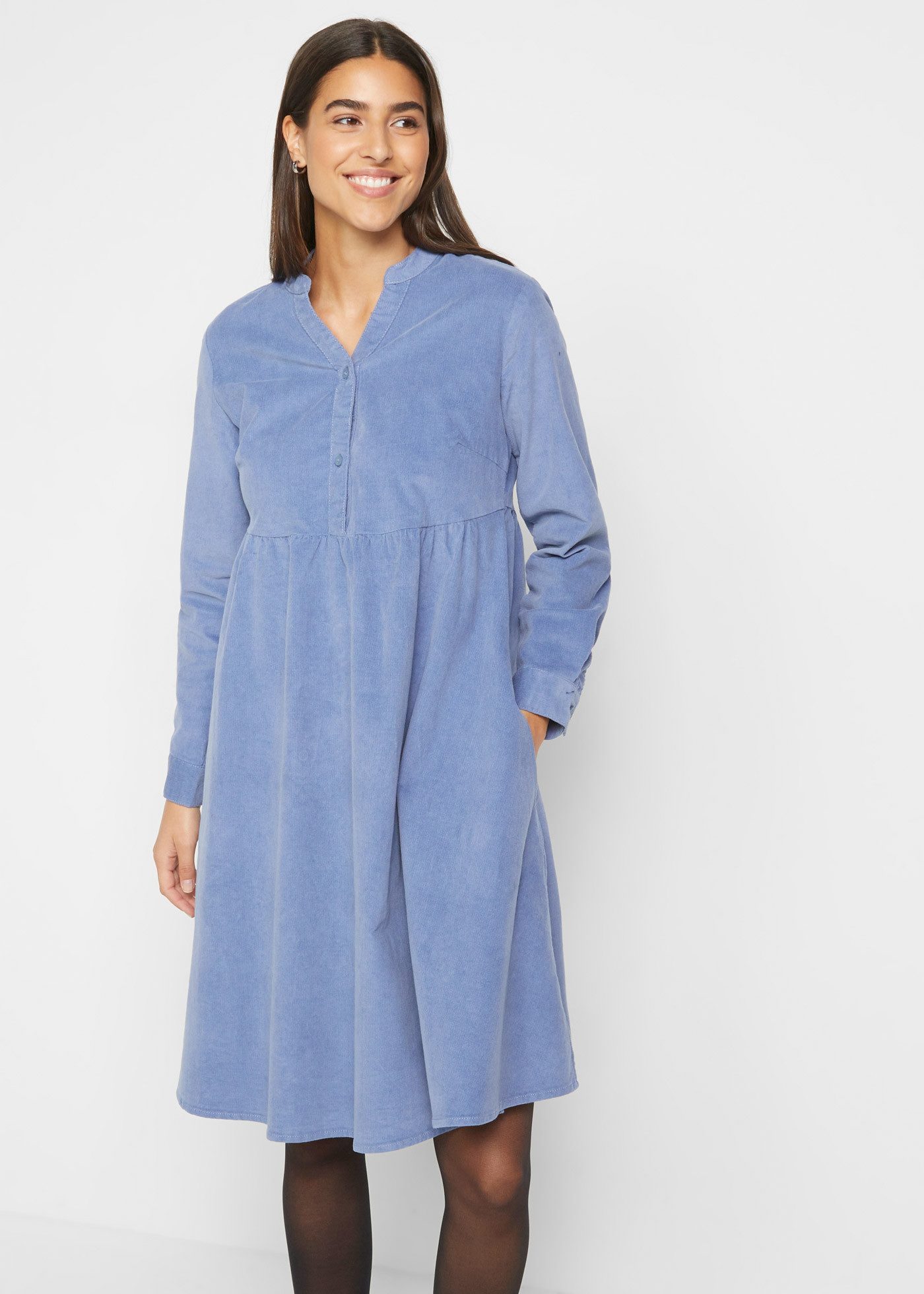 bonprix Midikleid Kleid aus Baumwollcord günstig online kaufen