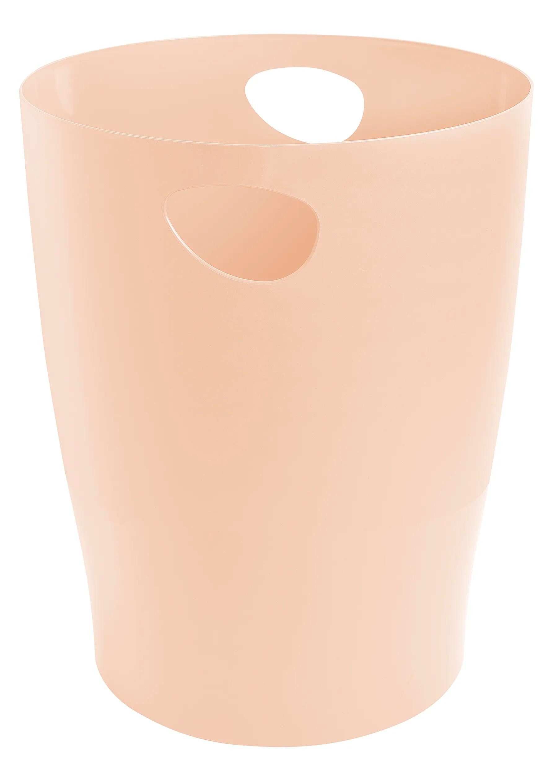 EXACOMPTA Papierkorb 8x Papierkorb Ecobin, 15 Liter, Aquarel - Korallenrot - 45361D, Papierkorb
