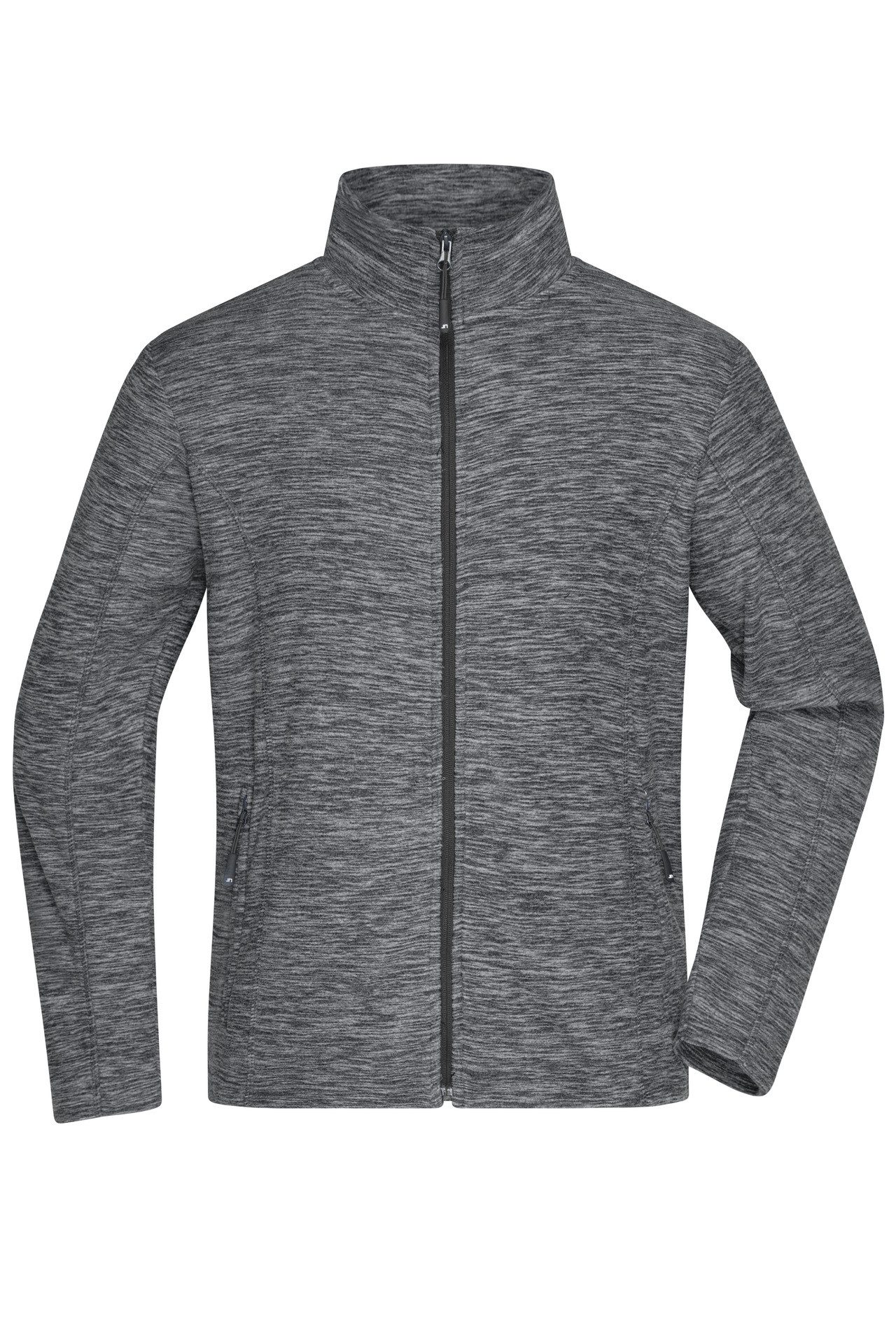 James & Nicholson Sweatjacke Herren Fleecejacke in modischer Melange-Optik JN770 Sportliche Jacke aus Anti-Pilling Microfleece