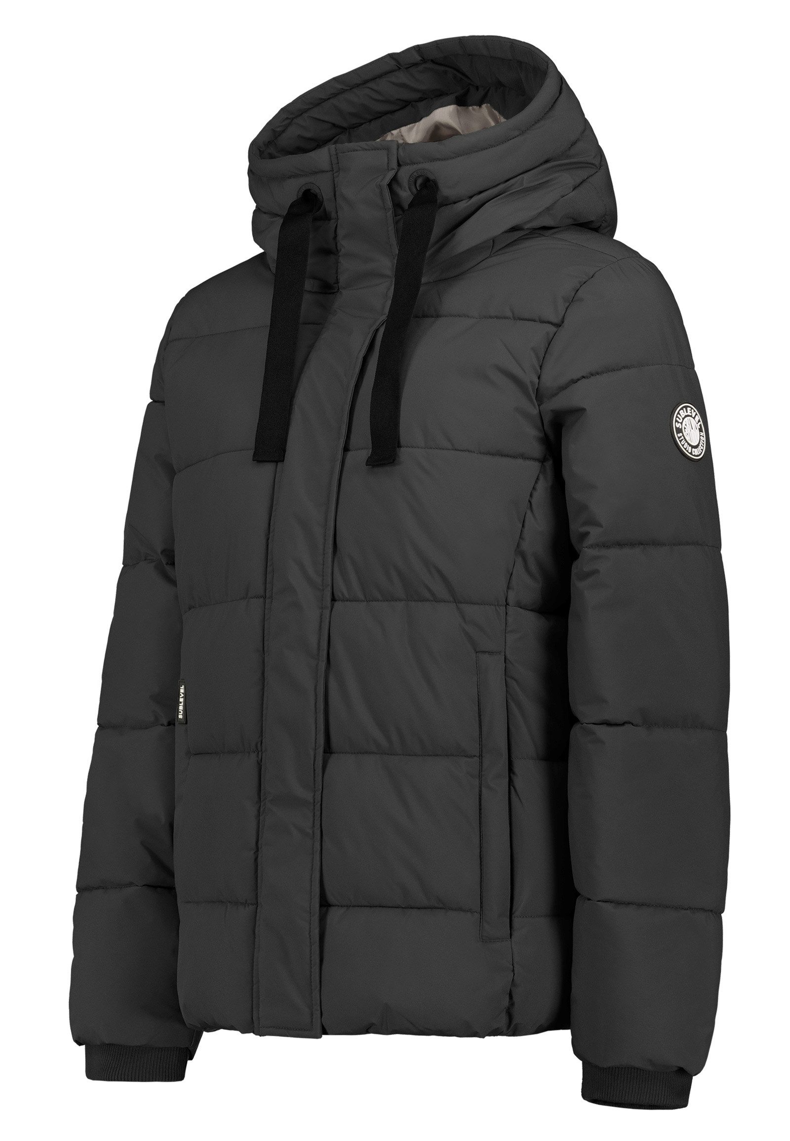 SUBLEVEL Steppjacke Damen mit Kapuze gefütterte Winter Jacke