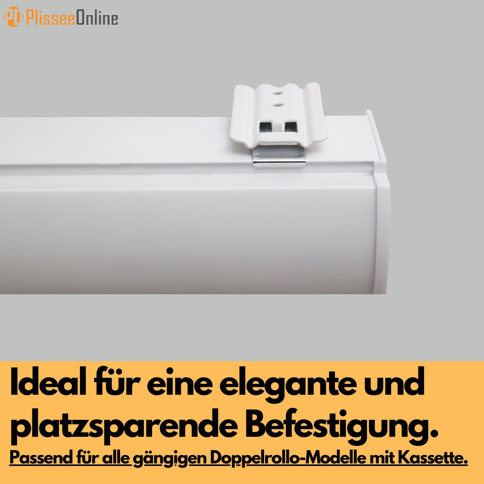 Plisseeonline Wandwinkel Winkel für Doppelrollos L Winkel für Wandmontage von Doppelrollos, Geeignet für Rollos mit Kassette, Wandmontage, (2er Set, 4er Set, 6e – Bild 3 von 3
