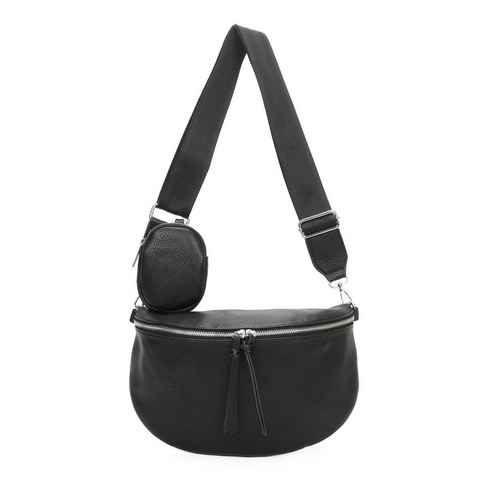 ITALYSHOP24 Gürteltasche Damen XL Gürtel- Bauchtasche Umhängetasche Cross Bodybag Handytasche, LEICHT Gewicht ZUSATZ Tasche Brusttasche Schultertasche Taschengurt