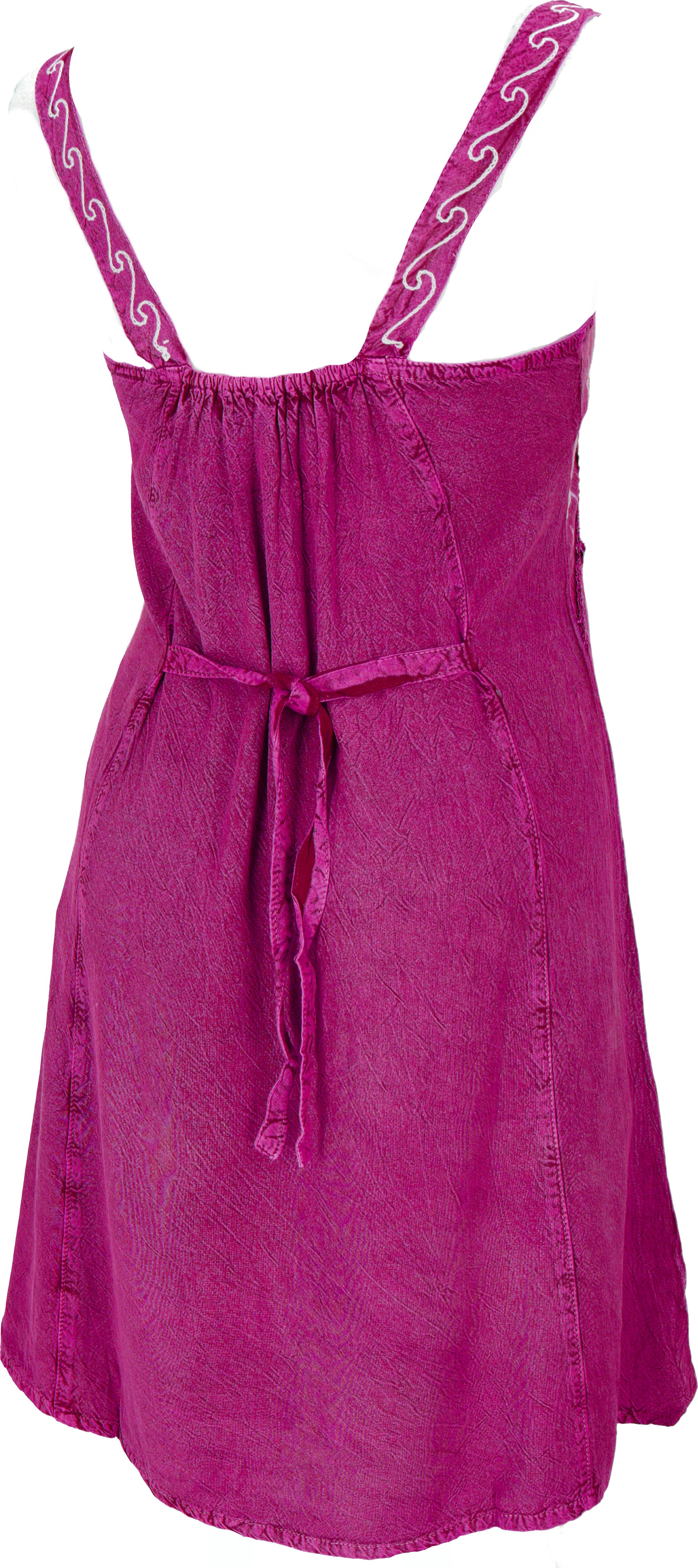 chic,.. Design 6 Boho Besticktes Bekleidung alternative Minikleid Midikleid pink indisches Guru-Shop