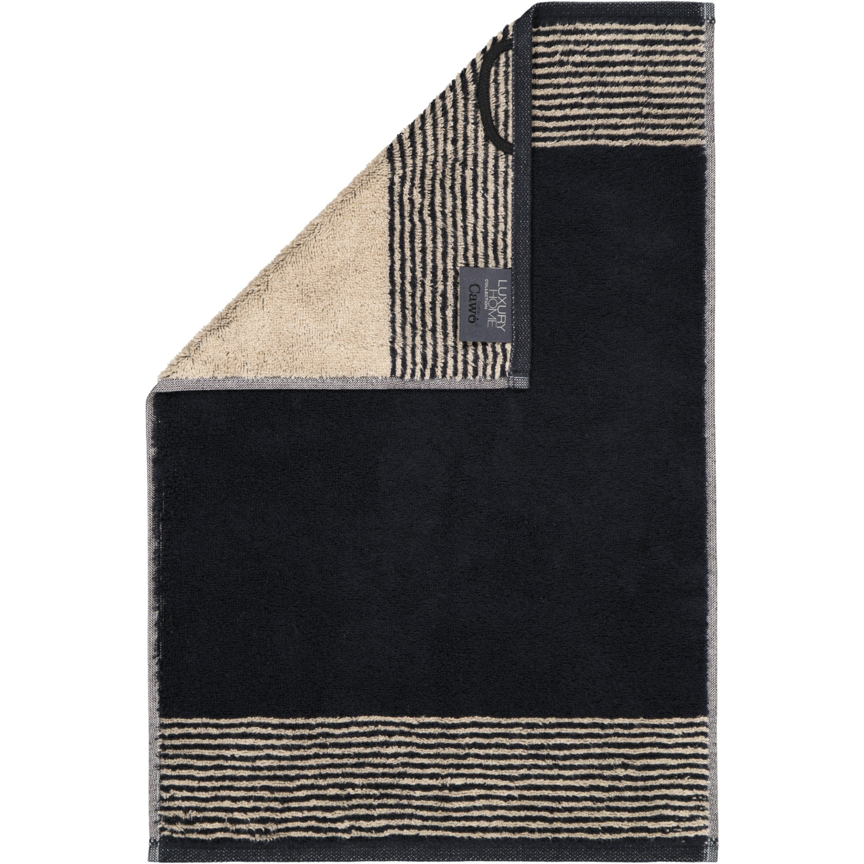 Serie (schwarz), (1-St), FB Cawö 93 rechteckig Handtuch TWO Cawö Baumwolle TONE,